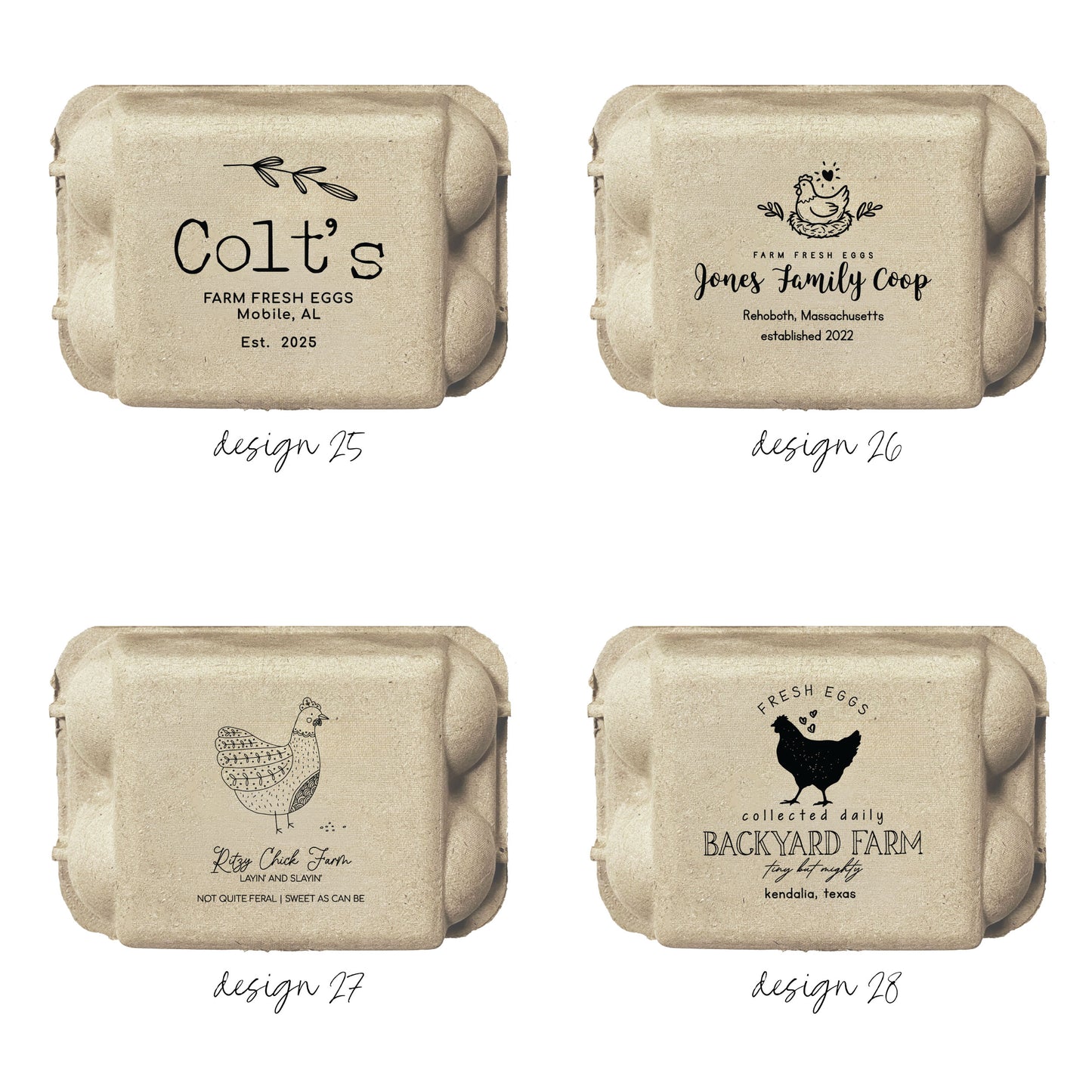 Custom Printed 6-Egg Cartons