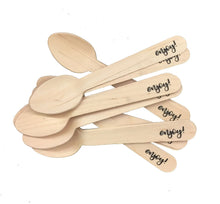 Load image into Gallery viewer, Pick your Phrase Wooden Utensils Available in Three Sizes - Choose Your Standard Phrase - Birthday Graduation Wedding - FREE U. S. SHIPPING