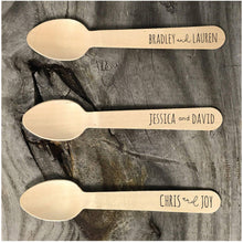Load image into Gallery viewer, Personalized Wooden Utensils Available in Three Sizes - Your Names - FREE U. S. SHIPPING