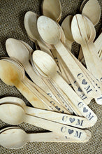 Load image into Gallery viewer, Personalized Wooden Utensils Available in Three Sizes - Custom MONOGRAM Style with Your Choice of Symbol - FREE U. S. SHIPPING