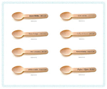 Load image into Gallery viewer, Personalized Wooden Utensils Available in Three Sizes - Custom Names - FREE U. S. SHIPPING