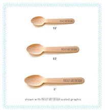 Load image into Gallery viewer, Pick your Phrase Wooden Utensils Available in Three Sizes - Choose Your Standard Phrase - Birthday Graduation Wedding - FREE U. S. SHIPPING