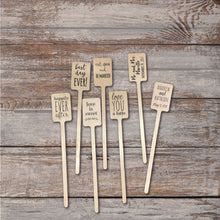 Load image into Gallery viewer, Monogram Personalized Wooden Drink Stirrers or Cupcake Picks - CUSTOM MONOGRAM - Font Choice