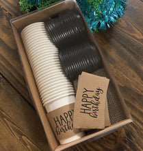 Load image into Gallery viewer, love you A LATTE Natural Brown Coffee Tea or Cocoa Gift Packs, Cups & Sleeves with Lids or Stirrers - CuteGift - Graphic Choice