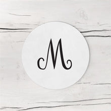 Load image into Gallery viewer, Coaster Gift Set - Heavy Pulpboard (2mm THICK) Custom Disposable Paper Coasters - Choose Your Initial and Style
