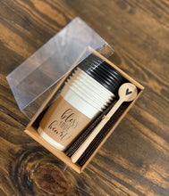 Load image into Gallery viewer, love you A LATTE Natural Brown Coffee Tea or Cocoa Gift Packs, Cups & Sleeves with Lids or Stirrers - CuteGift - Graphic Choice