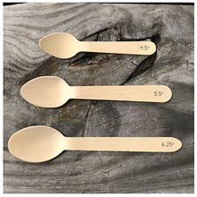 Load image into Gallery viewer, Pick your Phrase Wooden Utensils Available in Three Sizes - Choose Your Standard Phrase - Birthday Graduation Wedding - FREE U. S. SHIPPING