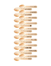 Load image into Gallery viewer, Pick your Phrase Wooden Utensils Available in Three Sizes - Choose Your Standard Phrase - Birthday Graduation Wedding - FREE U. S. SHIPPING