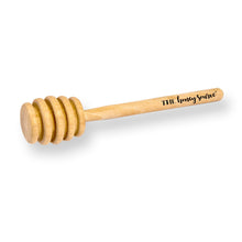Load image into Gallery viewer, Personalized Wooden Honey Dipper in Two Sizes - Custom Text or Graphic - Font Choice - Wedding - Business - Gift Packaging