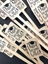Load image into Gallery viewer, GRADUATION Themed Natural Brown Kraft Coffee Sleeves, White Cups, Black Lids - Standard Graphic Choice