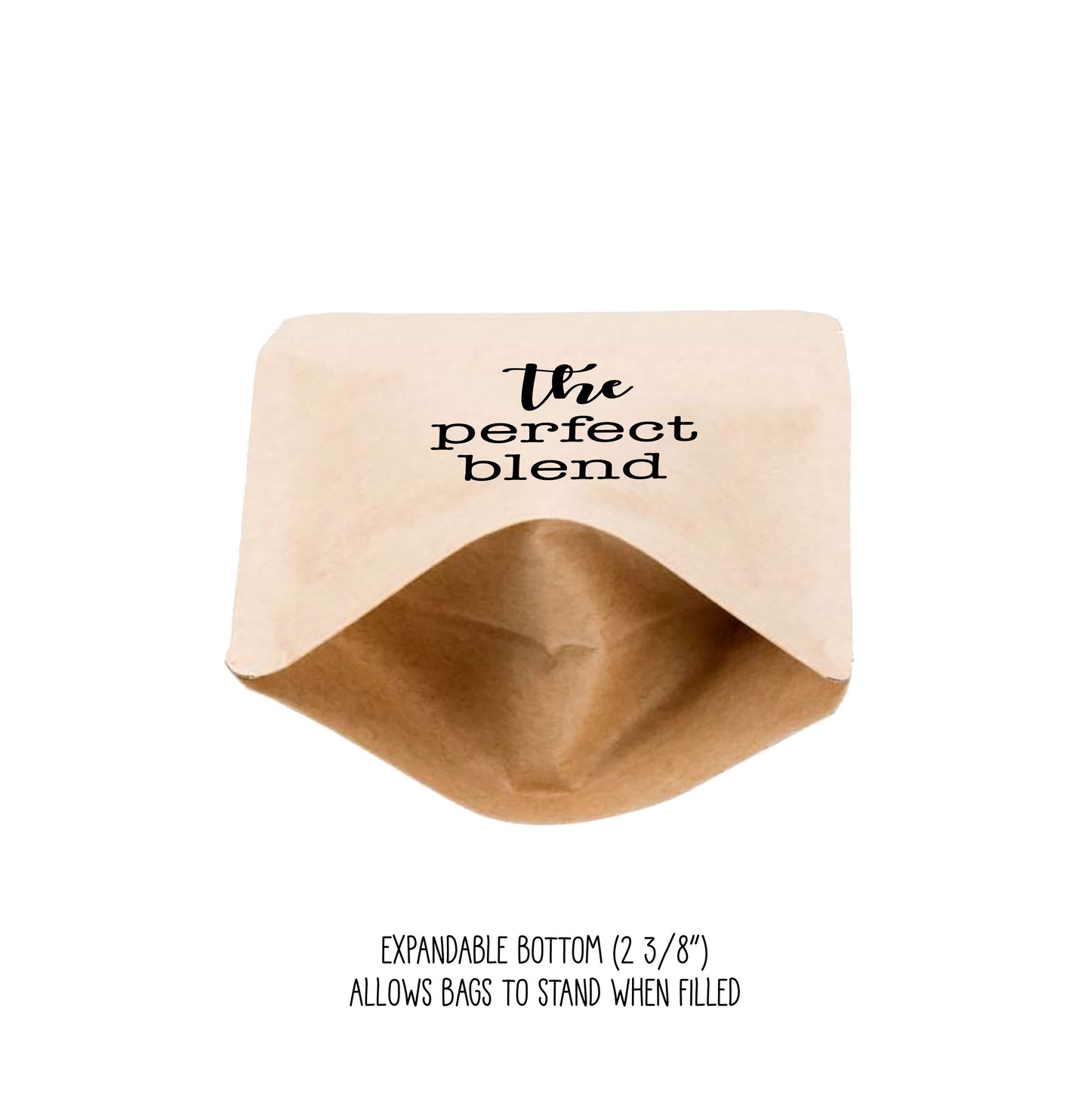 Natural Brown Kraft Lined Coffee Favor Pouches - Ready to Ship - Weddings - Coffee Beans, Ground Coffee, Tea, Candy - FREE U. S. SHIPPING
