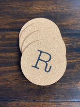Load image into Gallery viewer, Coaster Gift Boxed Sets - 1/4" Thick Cork 4" Round Coasters - Sturdy - Reusable - Eco - Great Wedding, Teacher or Business Gift - Quick Ship
