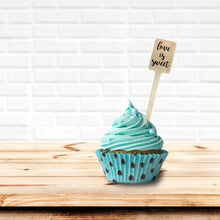 Load image into Gallery viewer, Cocktail Stirrers or Cupcake Picks - Wooden - Choose Your Standard Design - Wedding Birthday Love Everyday - FREE U. S. SHIPPING