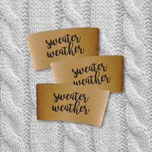 Load image into Gallery viewer, Ready to Ship - Not Customized - Natural Brown Kraft Coffee Sleeves and Optional Cups & Lids - Fall Design Choice - FREE U. S. SHIPPING