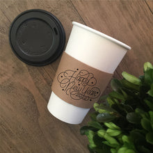 Load image into Gallery viewer, New Year Coffee Boxed Gift Sets or Bulk Brown Kraft Sleeves, White Cups and Black Lids -New Year Hostess or Corporate Gift