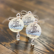 Load image into Gallery viewer, Free Shipping - Texured White TAGS - 49mm Round Two Inch Tags - Heart Watercolor Design - Printed and Cut - CUSTOM - Wedding Baby Shower