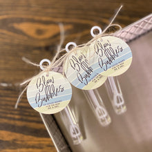 Load image into Gallery viewer, Textured White TAGS - 49mm Round Two Inch Tags - Jam Jar or Mason Jar Watercolor Design - Printed and Cut - CUSTOM - Party Wedding Favor