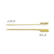 Load image into Gallery viewer, Bamboo Allergy Pointed Picks Markers - Allergy - Dairy - Gluten - Nut - Egg - Printed in Black Ink - Quick Ship - Two Sizes Available