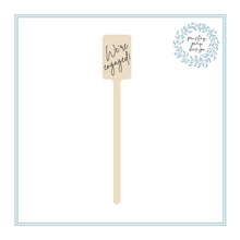 Load image into Gallery viewer, Themed Wooden Drink Stirrers or Cupcake Picks - Wedding - Birthday - Baby - Graduation - Choose Your Design - FREE US SHIPPING