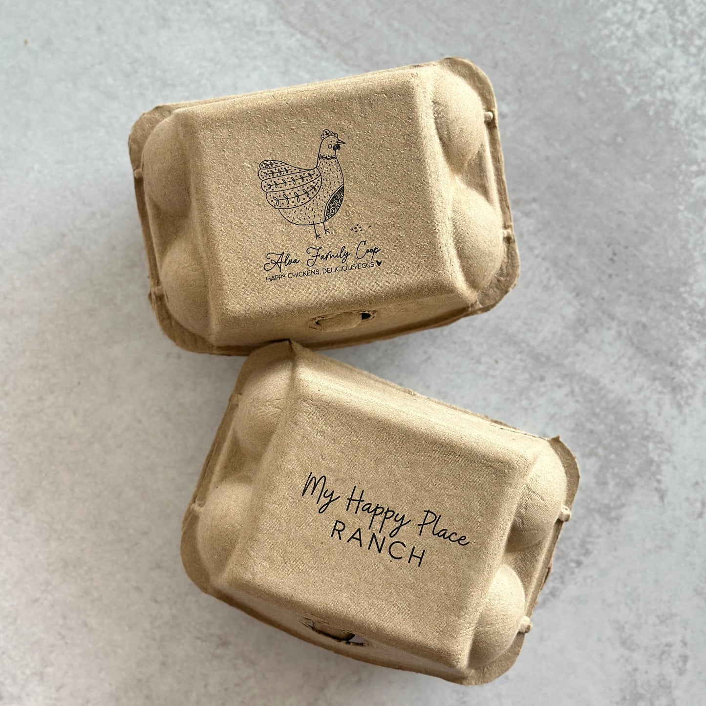 Custom Printed 6-Egg Cartons