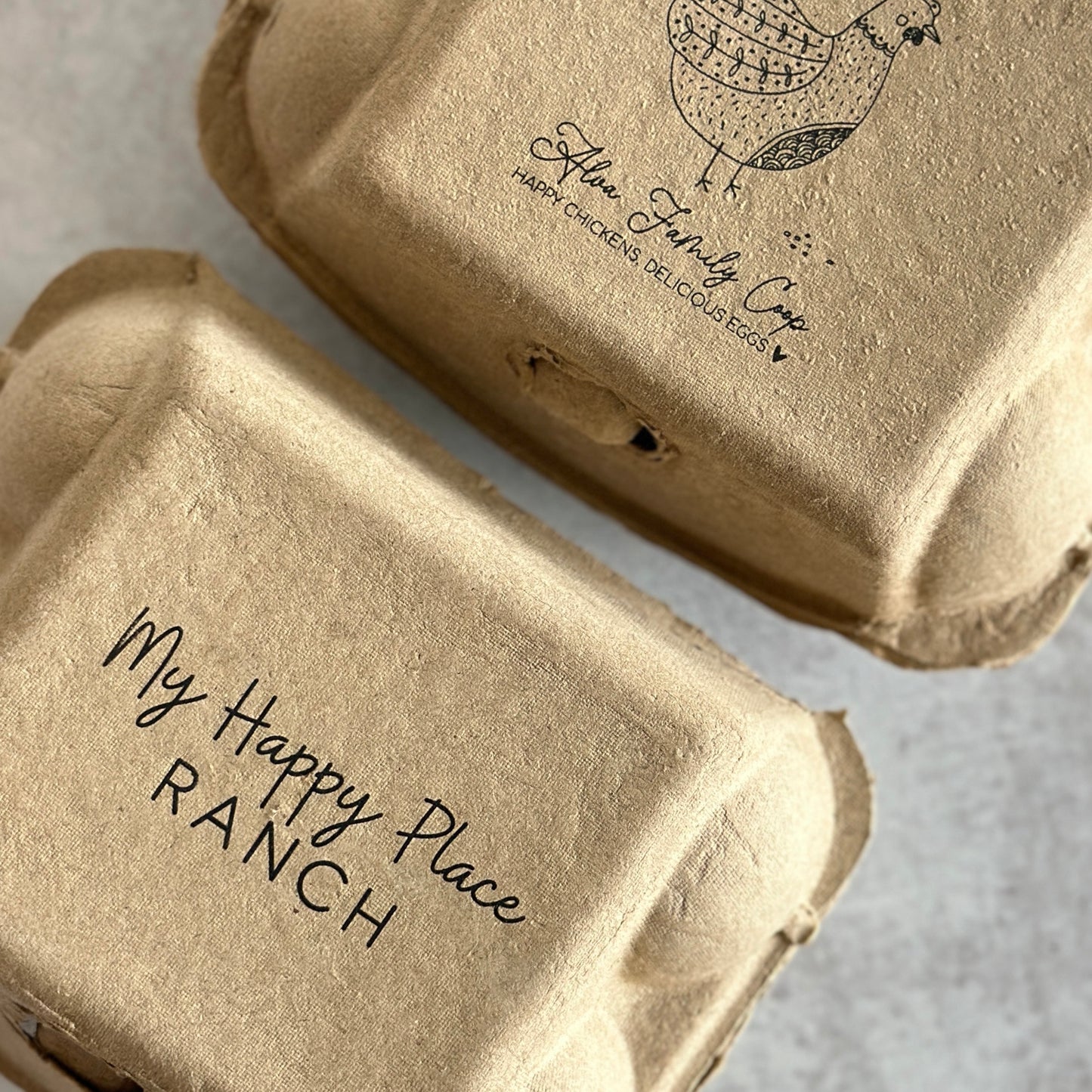 Custom Printed 6-Egg Cartons
