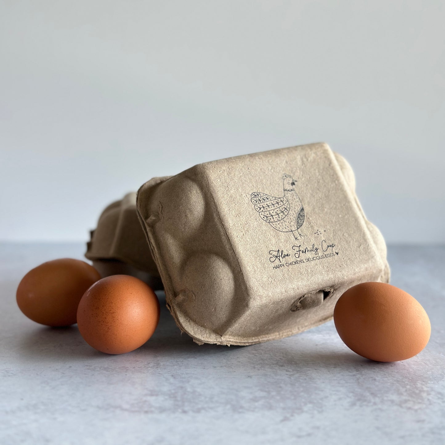 Custom Printed 6-Egg Cartons