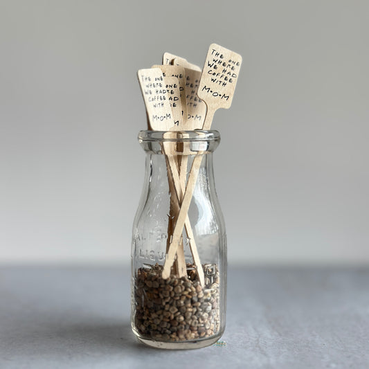 Printed Wooden Stir Sticks or Cupcake Picks for Mom