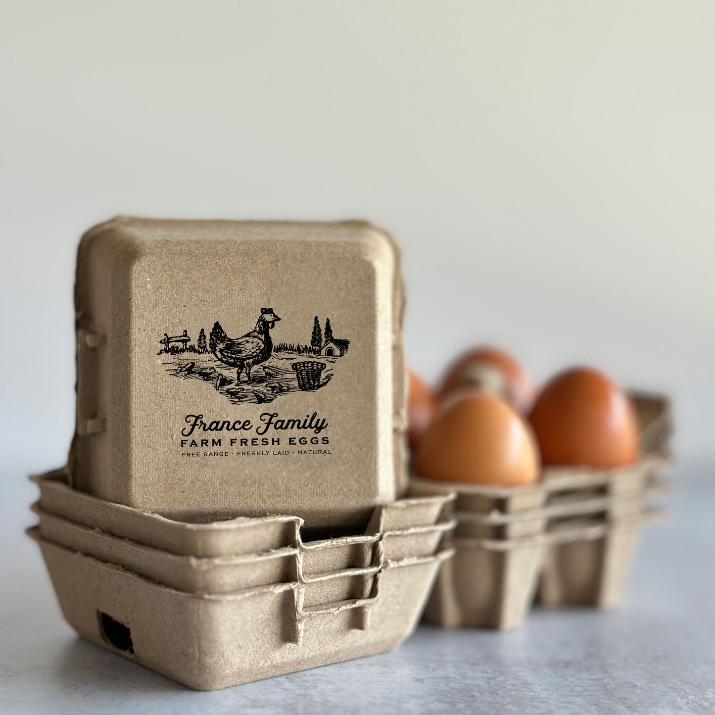 Custom Printed 4-Egg Cartons