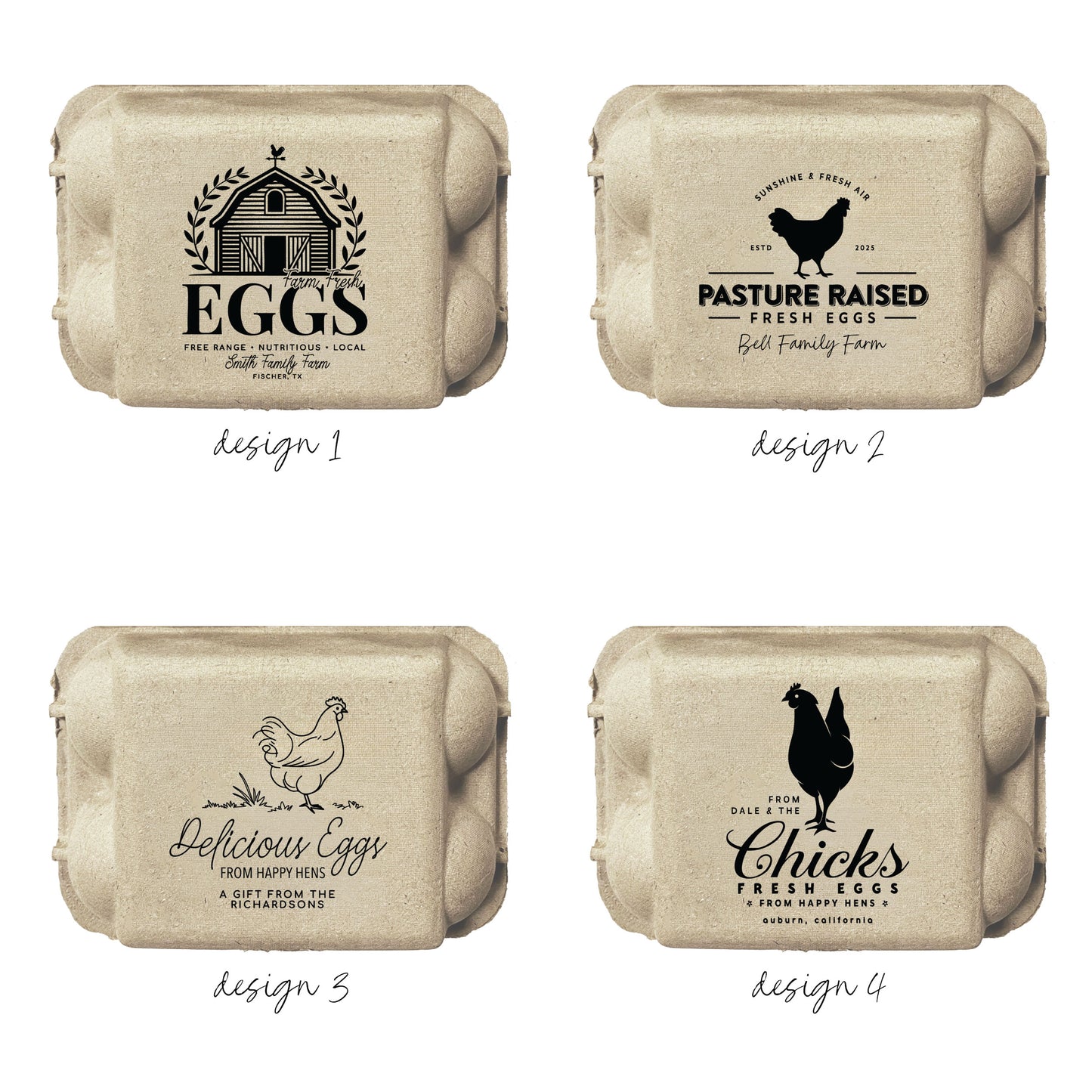 Custom Printed 6-Egg Cartons