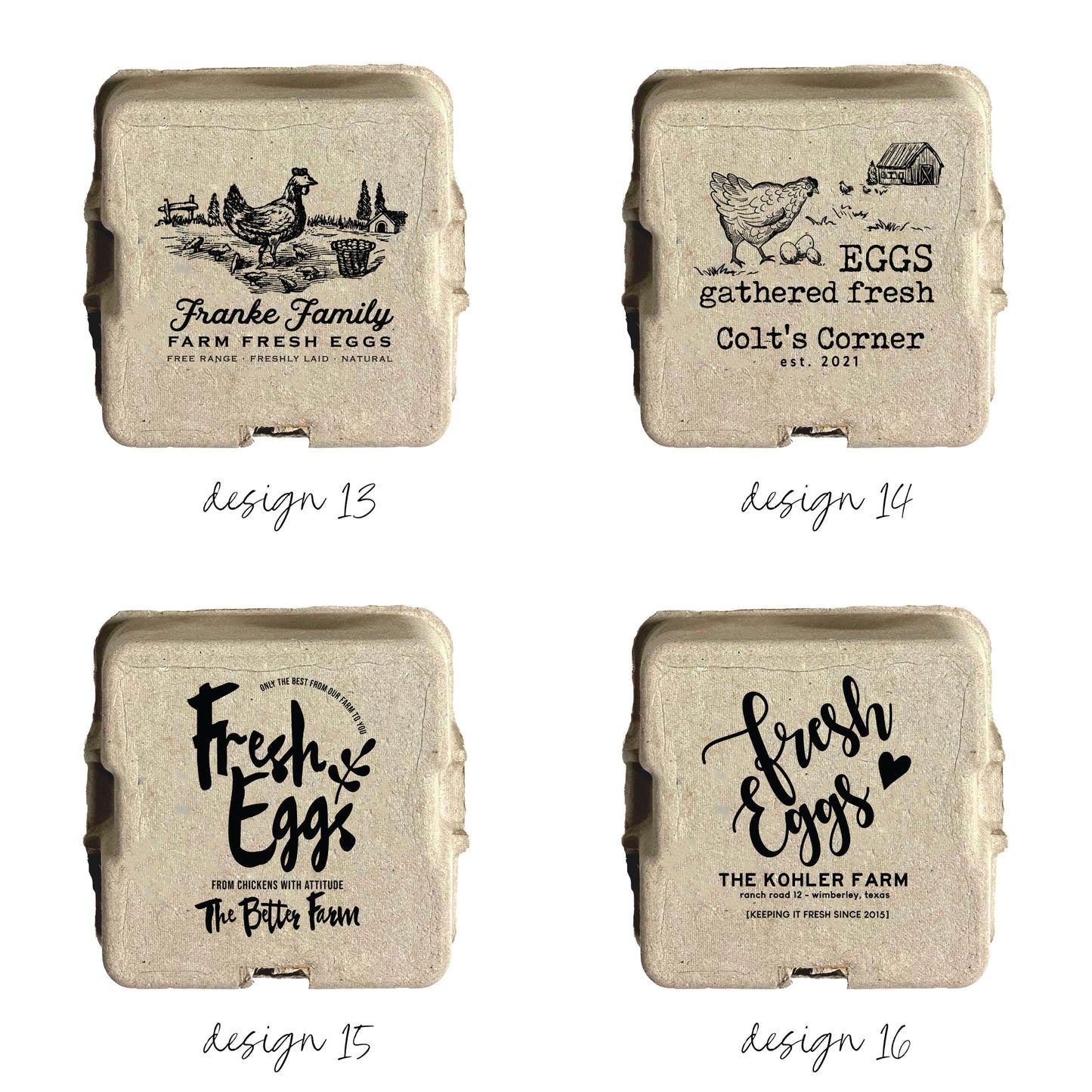 Custom Printed 4-Egg Cartons