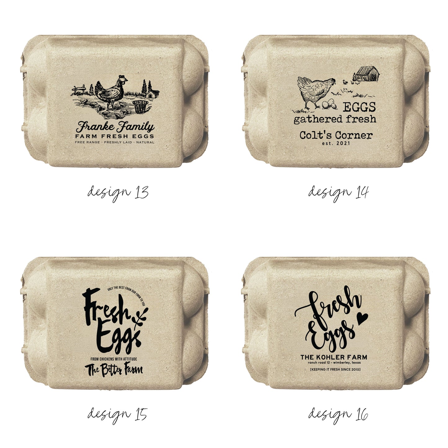 Custom Printed 6-Egg Cartons