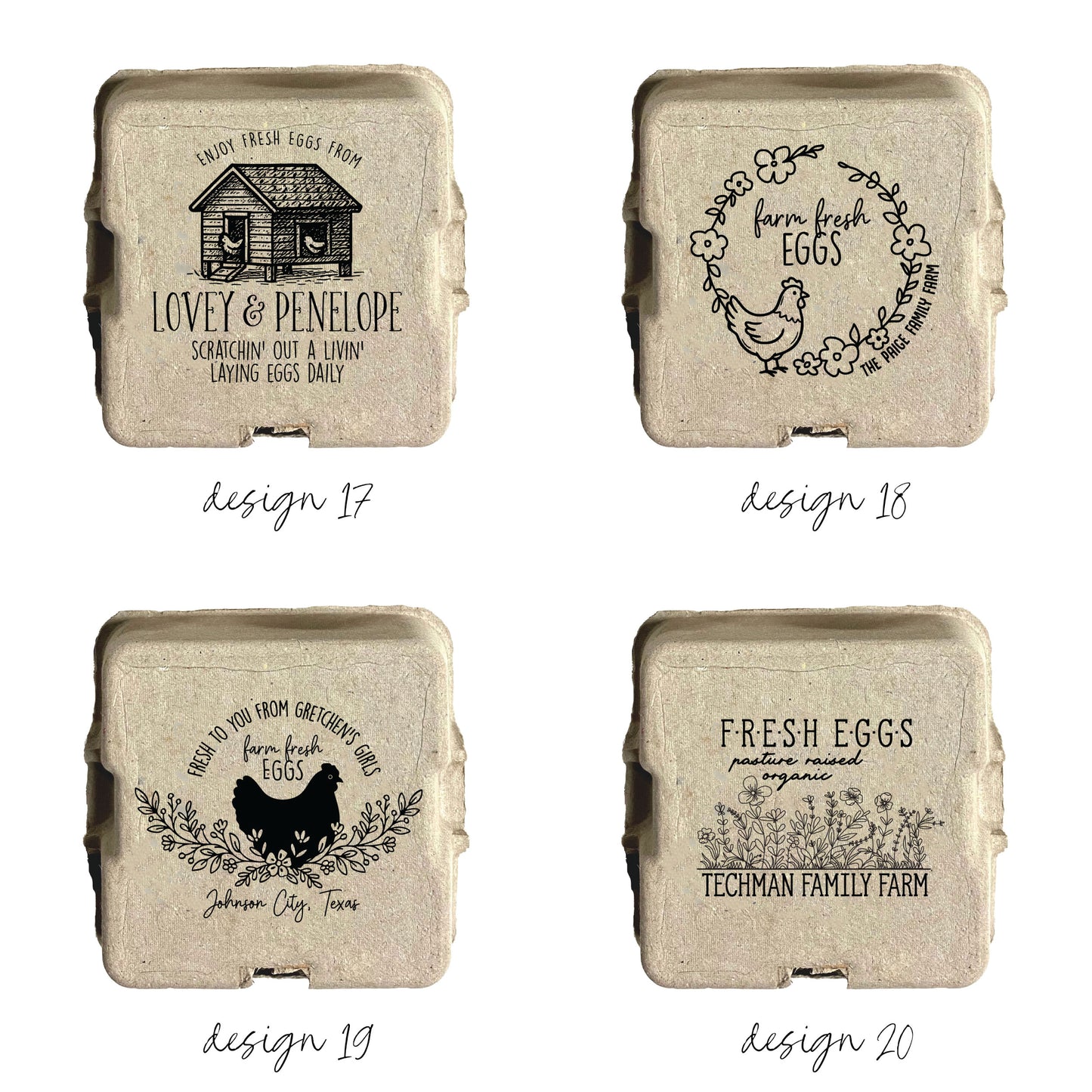Custom Printed 4-Egg Cartons