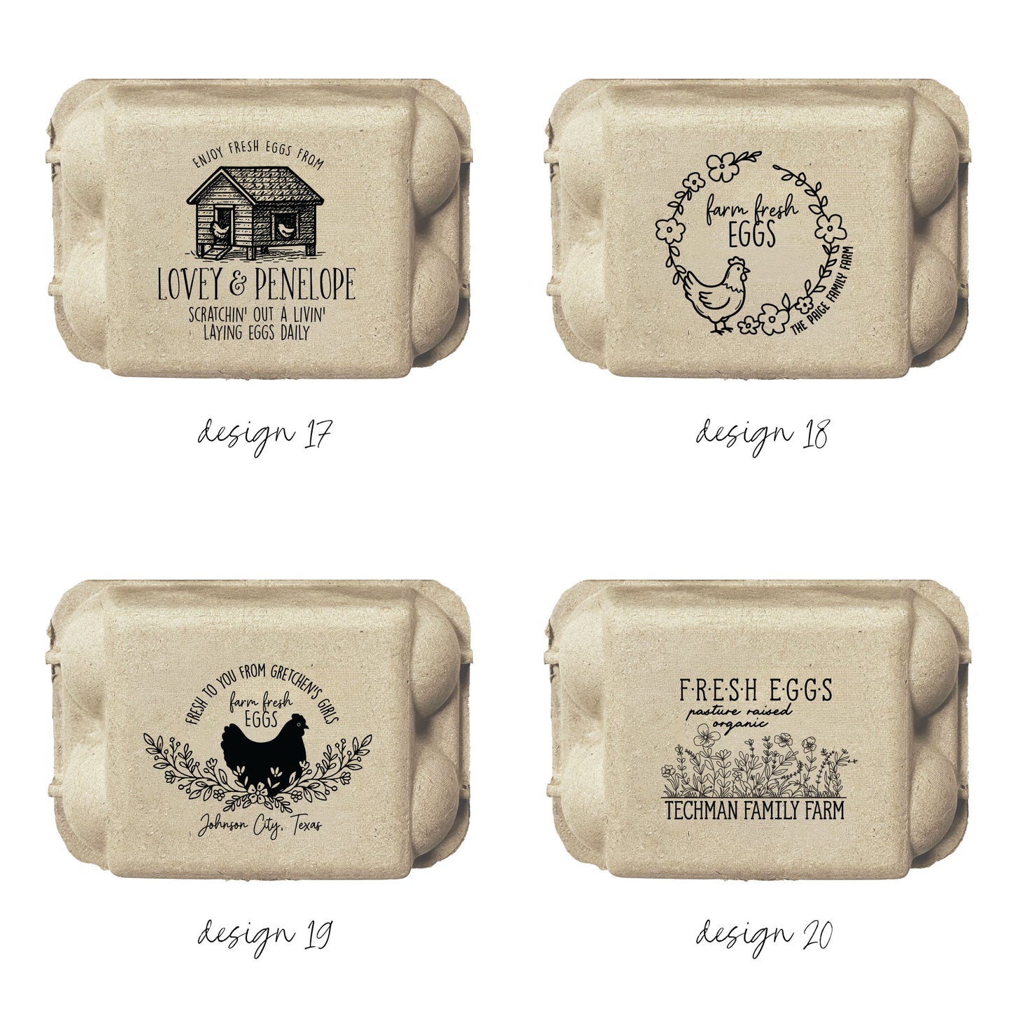 Custom Printed 6-Egg Cartons