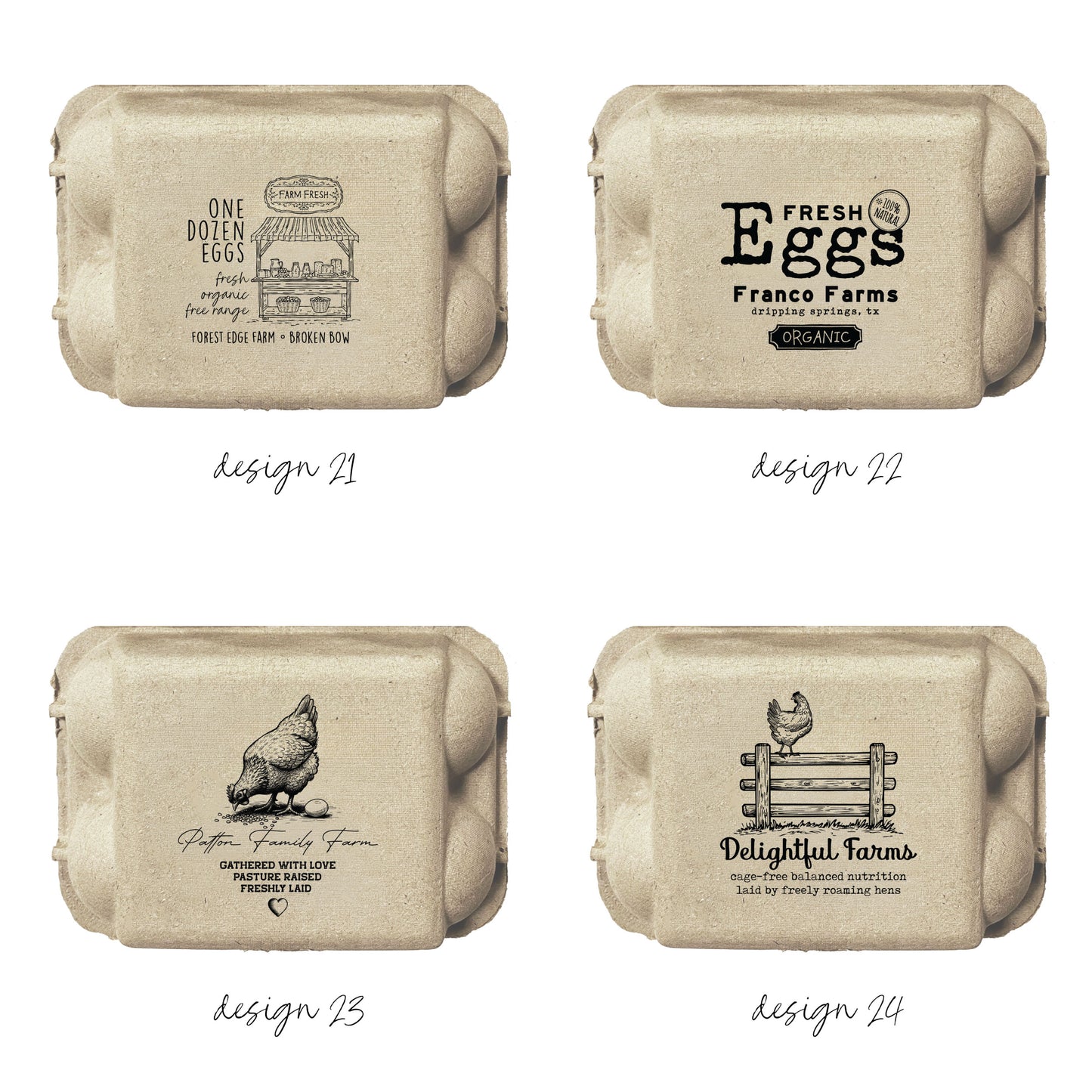 Custom Printed 6-Egg Cartons