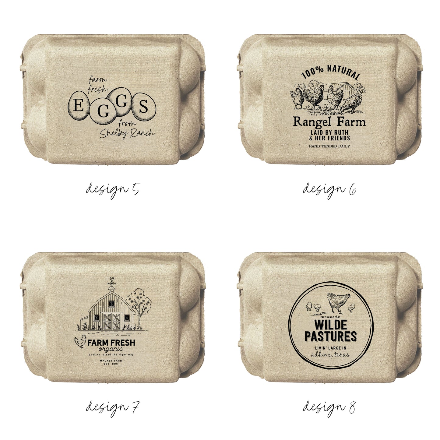 Custom Printed 6-Egg Cartons