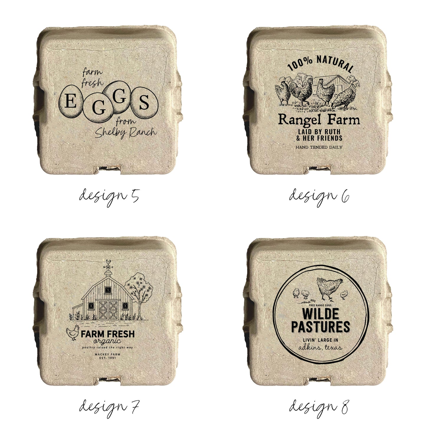 Custom Printed 4-Egg Cartons