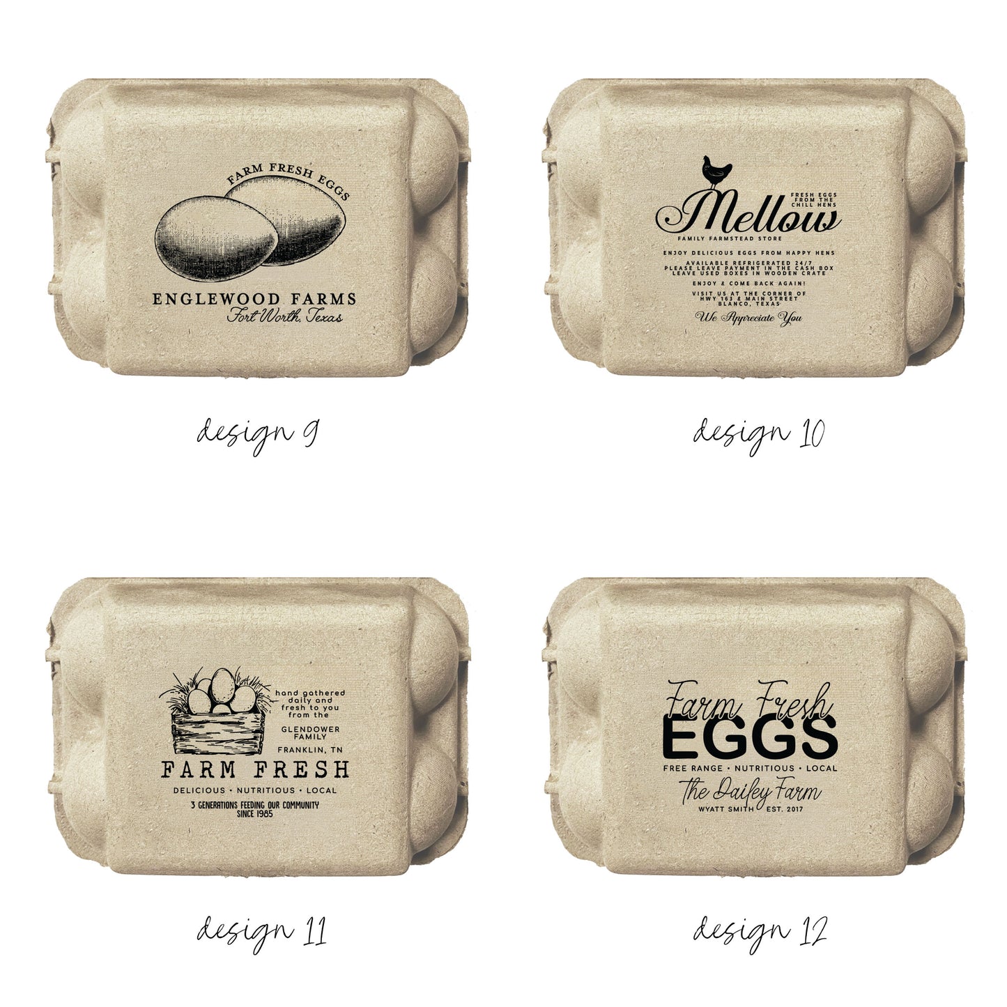 Custom Printed 6-Egg Cartons