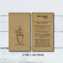 Load image into Gallery viewer, Custom Design Two-Sided Print 100% Recycled Brown Kraft Personalized Seed Packets - Optional Seeds - Wedding Favors - FREE U. S. SHIPPING