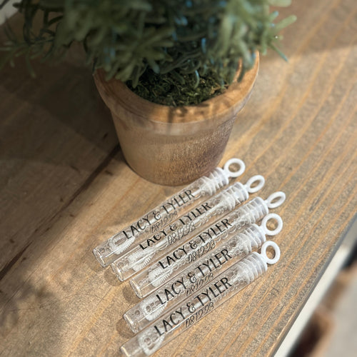 Bubble Wands with Printed Labels - Wedding - Birthday - Party - So Much Fun! - Wands with Printed Labels