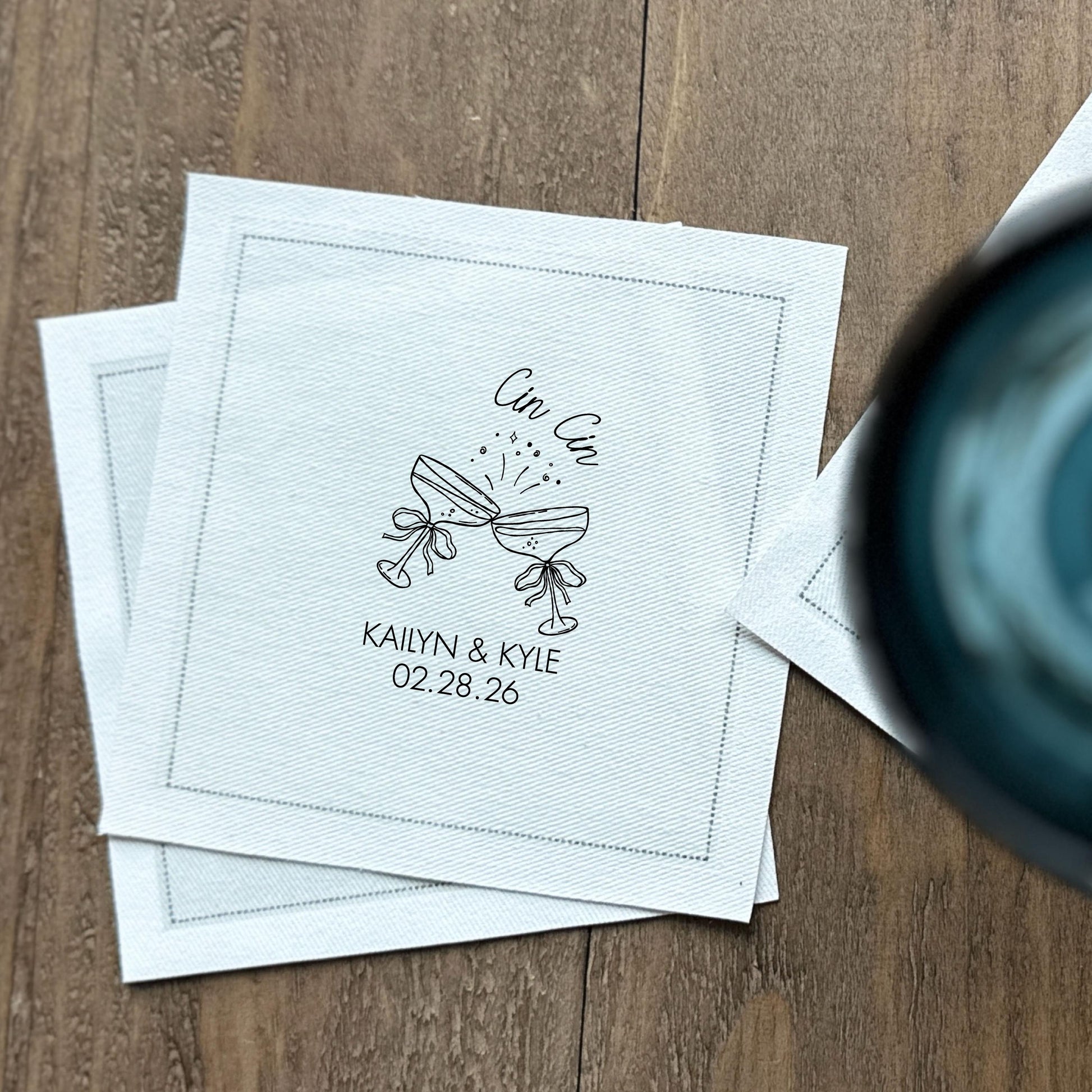 Custom Printed Cotton Cocktail Napkins