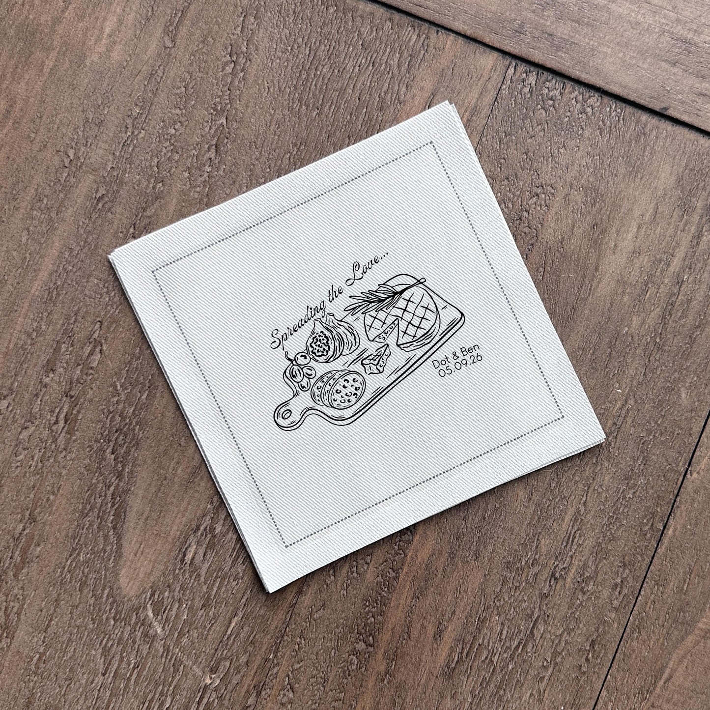 Custom Printed Cotton Cocktail Napkins