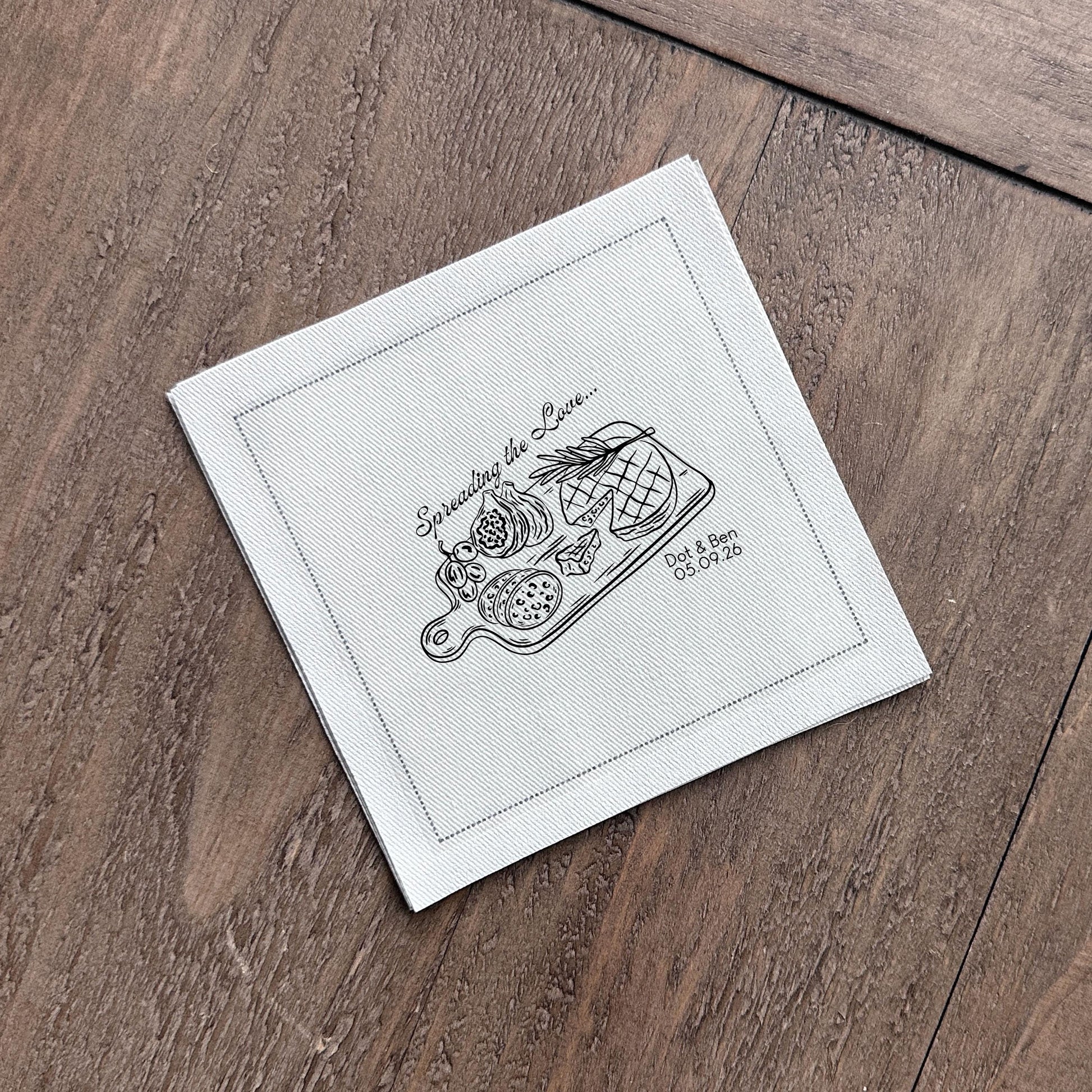 Custom Printed Cotton Cocktail Napkins