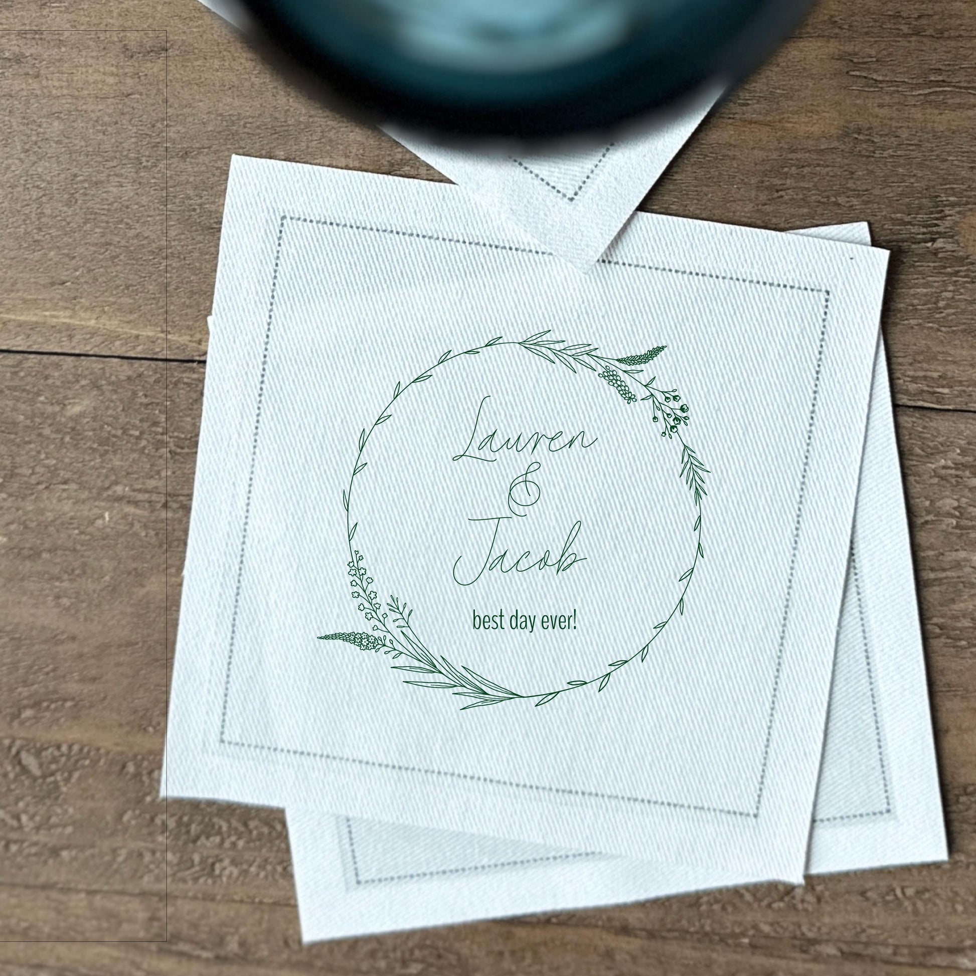 Custom Printed Cotton Cocktail Napkins