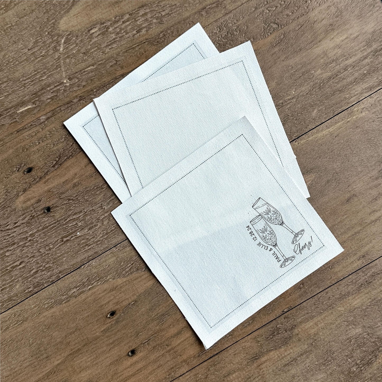 Custom Printed Cotton Cocktail Napkins