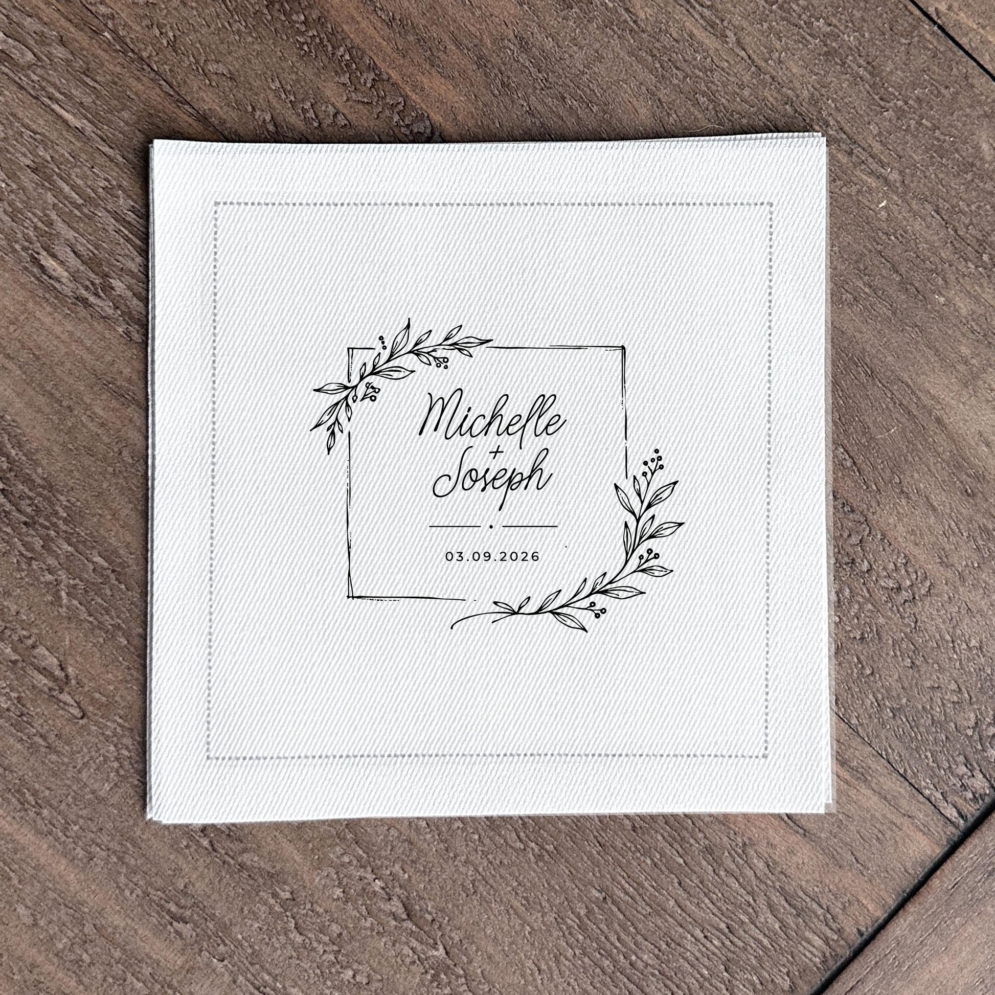 Custom Printed Cotton Cocktail Napkins