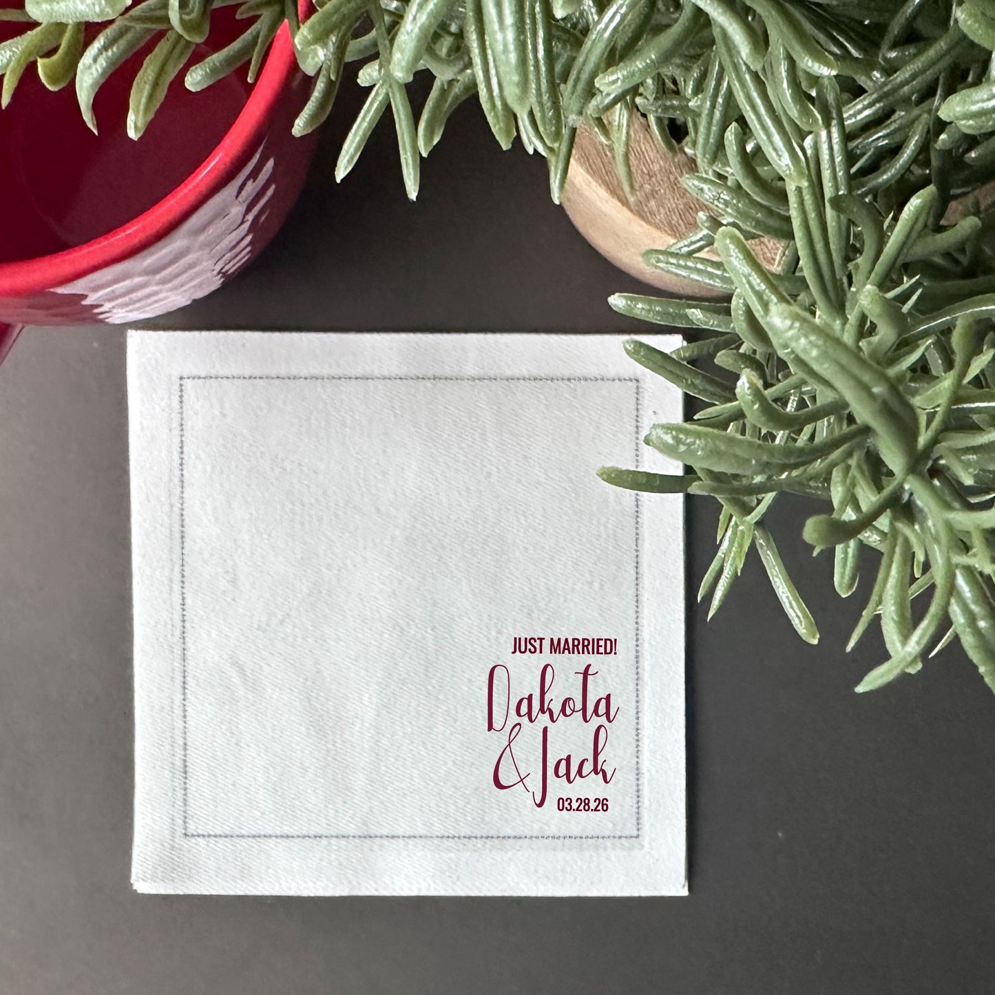 Custom Printed Cotton Cocktail Napkins