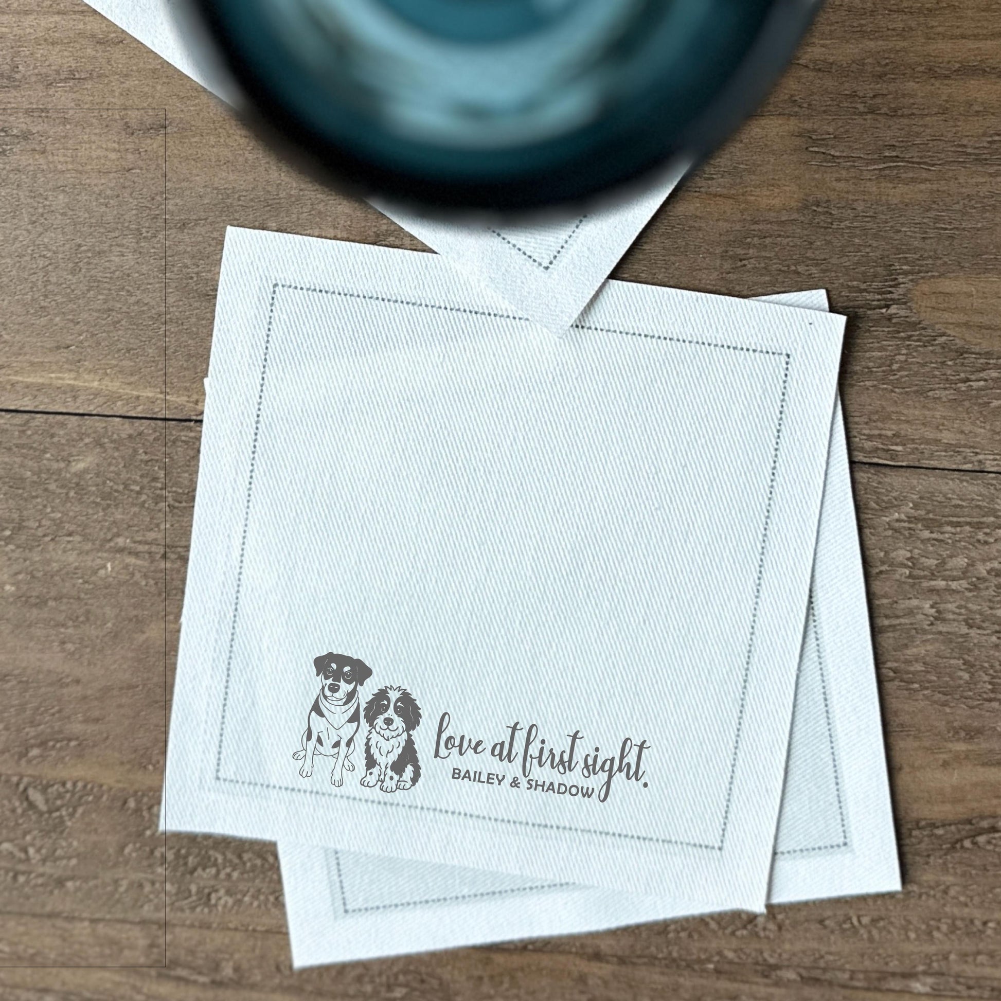 Custom Printed Cotton Cocktail Napkins