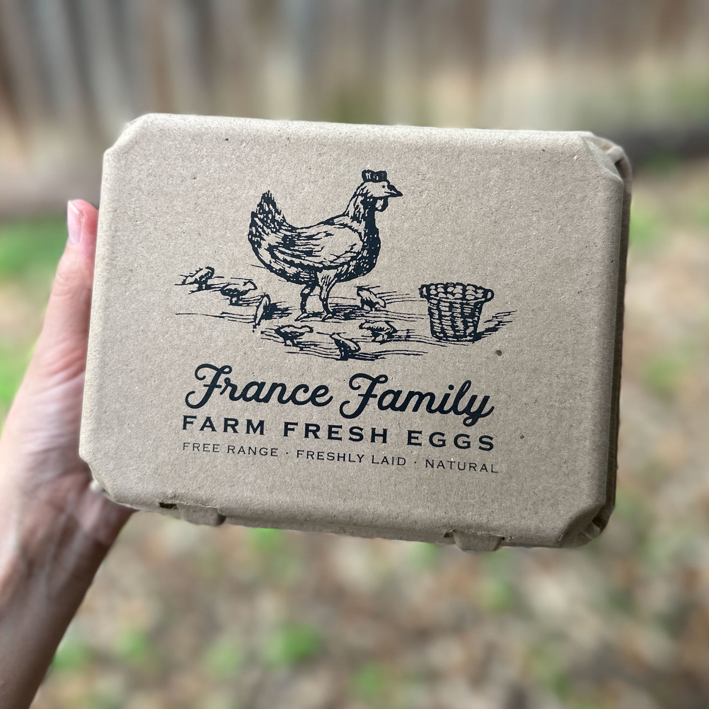 Custom Printed 12-Egg Vintage Style Cartons
