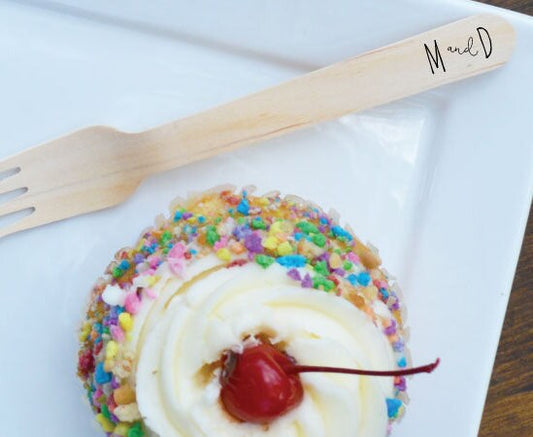 Personalized Wooden Utensils Available in Three Sizes - Custom MONOGRAM Style with Your Choice of Symbol - FREE U. S. SHIPPING