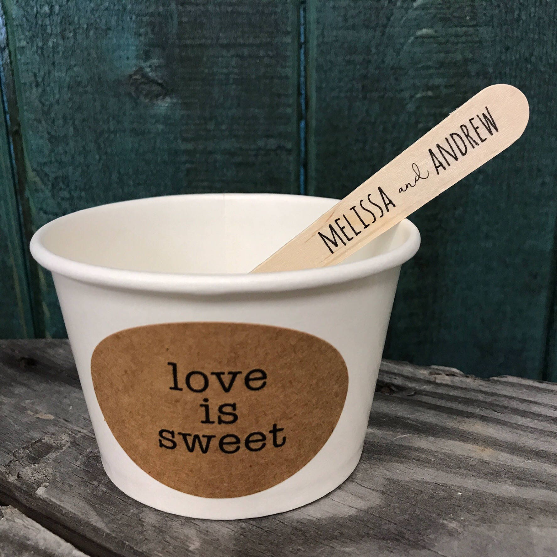 Personalized Wooden Utensils Available in Three Sizes - Custom Names - FREE U. S. SHIPPING
